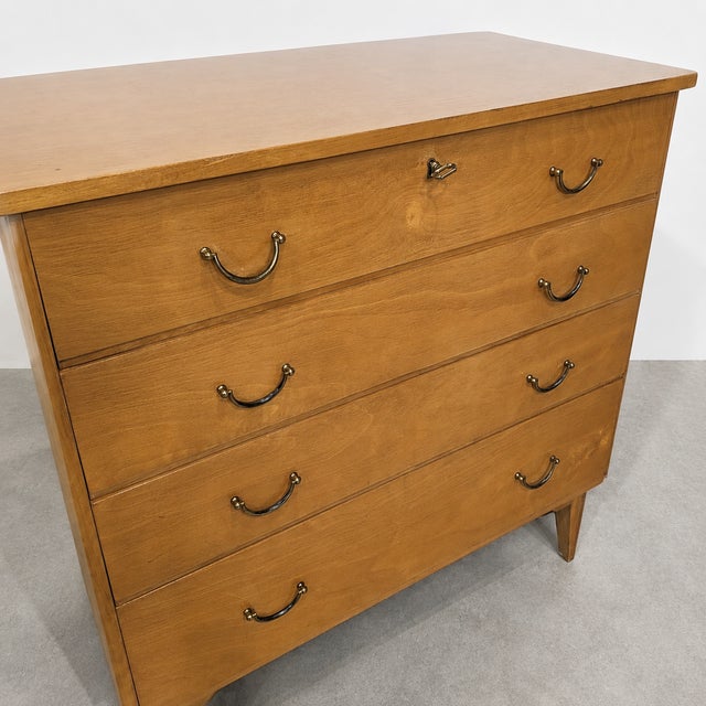 Vintage Belgian Birch Chest of Drawers by Imexcotra, 1960s For Sale - Image 6 of 7