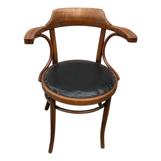Chair in Leather and Wood from Thonet For Sale