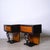 1940s Vintage Art Deco Style Bedside Tables in Briar Root and Glass Shelf, 1940s, Set of 2 For Sale - Image 5 of 18