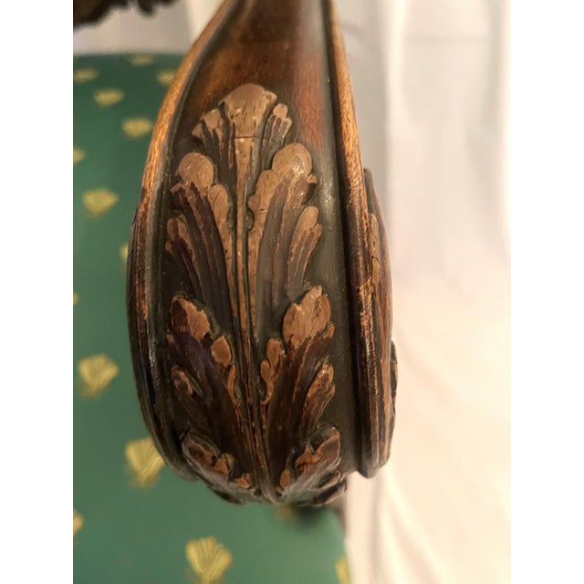 Wood Early 20th Century French Style Throne Chair For Sale - Image 7 of 12