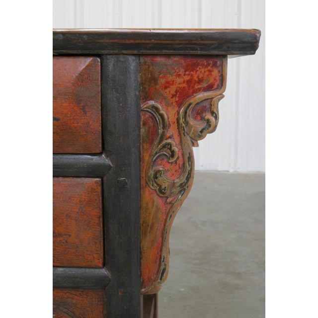 Mid 19th Century Antique Chinese 72" Long Apothecary Cabinet For Sale - Image 5 of 12