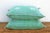 Pair of Aqua & White Cactus Silk Moroccan Pillows For Sale - Image 4 of 7