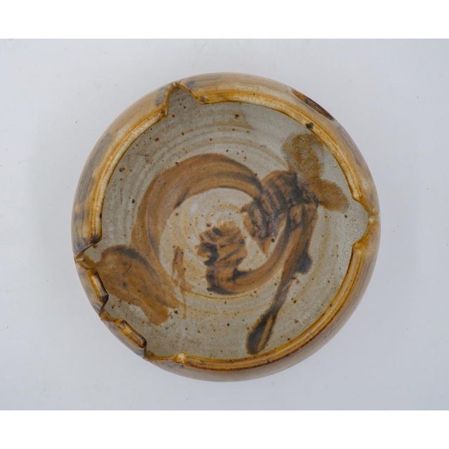 Joel Edwards Mid 20th Century Joel Edwards Abstract Pottery Catchall Ashtray For Sale - Image 4 of 7