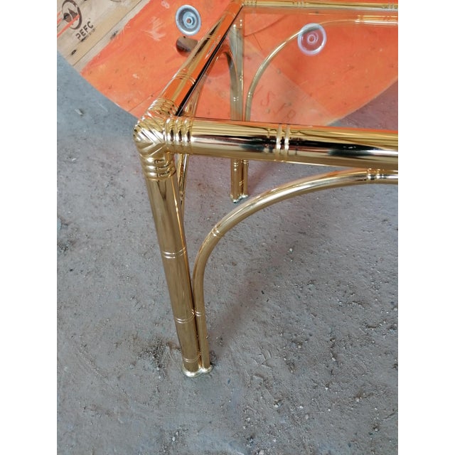 Vintage Faux Bamboo Coffee Table For Sale - Image 4 of 10
