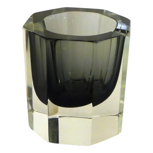 Small Octagonal Faceted Ashtray in Murano Sommerso Glass from Made Murano Glass, 1960s For Sale