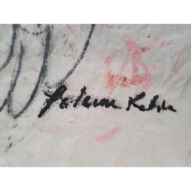 Contemporary Abstract Acrylic on Unstretched Canvas Painting "In That" by Johanna Kestila Chairish