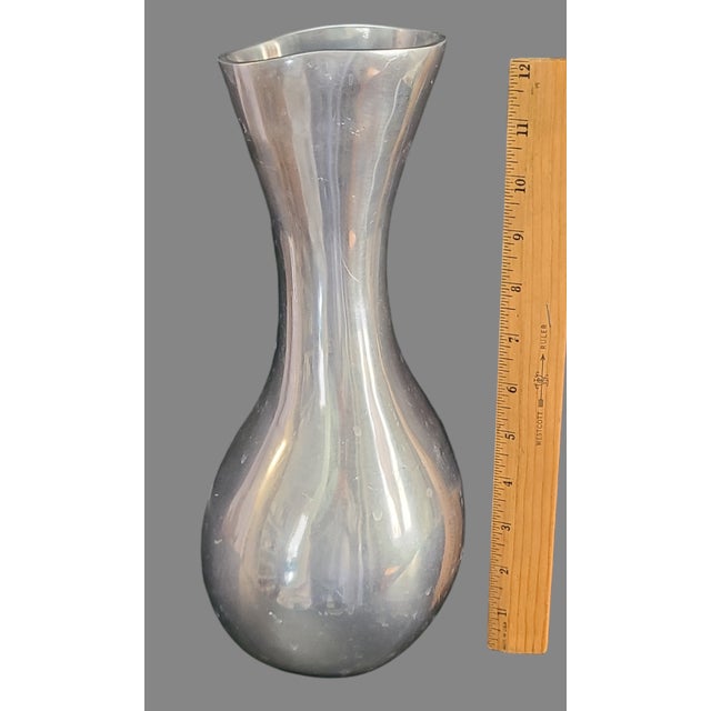 Mid-Century Modern Mid-Century Modern Polished Aluminum Oval Shaped Vase For Sale - Image 3 of 4