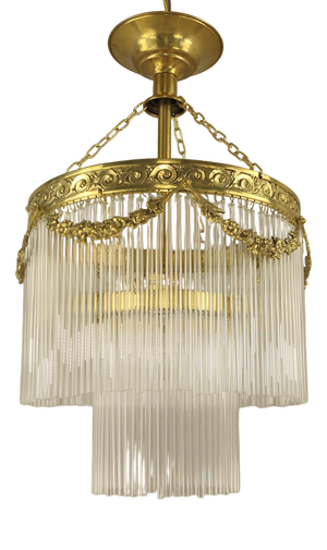Vintage French Free-Hanging Living Room Lamp, 1890s