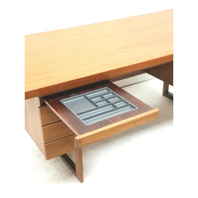 Large Vintage Executive Desk, 1970s For Sale - Image 6 of 15