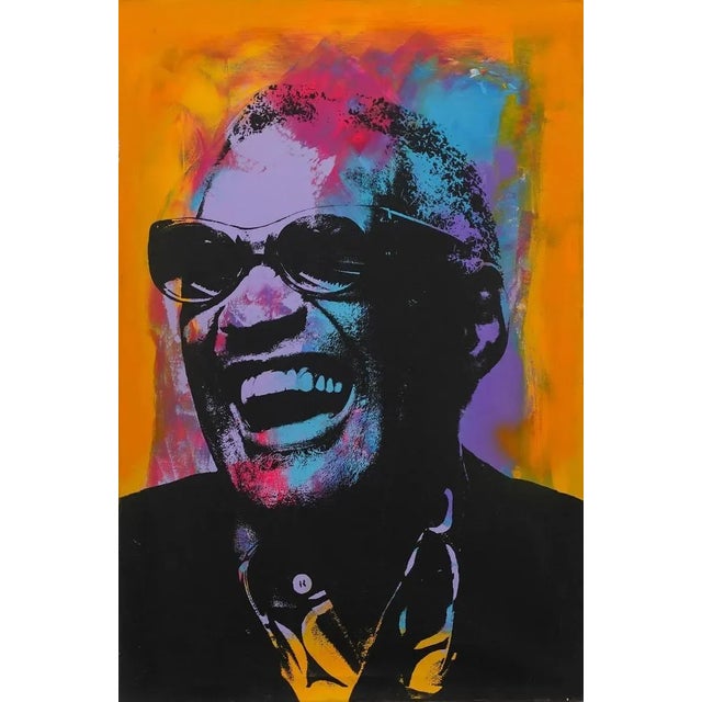 Figurative Ray Charles Painting by Dane Shue For Sale - Image 3 of 3