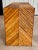 Mid-Century Modern Vintage Geometric Split Bamboo Desk Console or Vanity With Two Drawers For Sale - Image 3 of 12