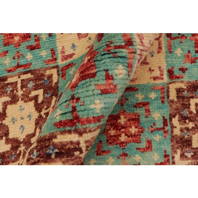 Beige Bohemian Balochi Red/Beige Wool Rug - 4'3''x6'0'' For Sale - Image 8 of 10