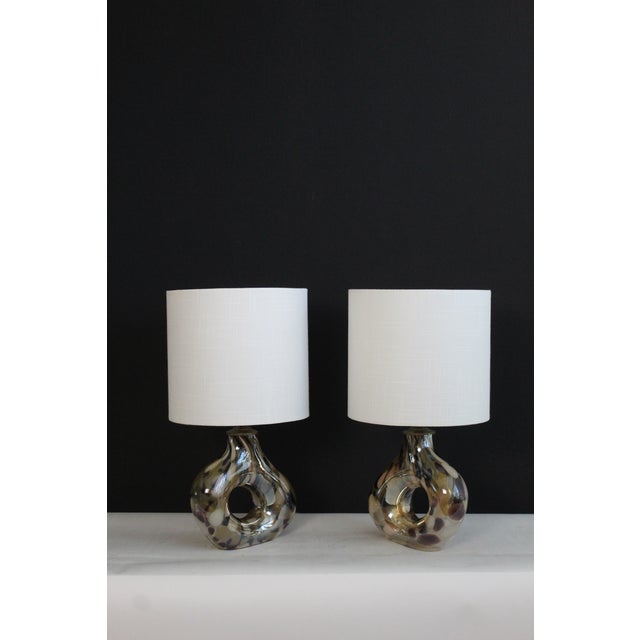 Mid 20th Century Mid 20th Century Petite Seguso Style Lamps - a Pair For Sale - Image 5 of 16