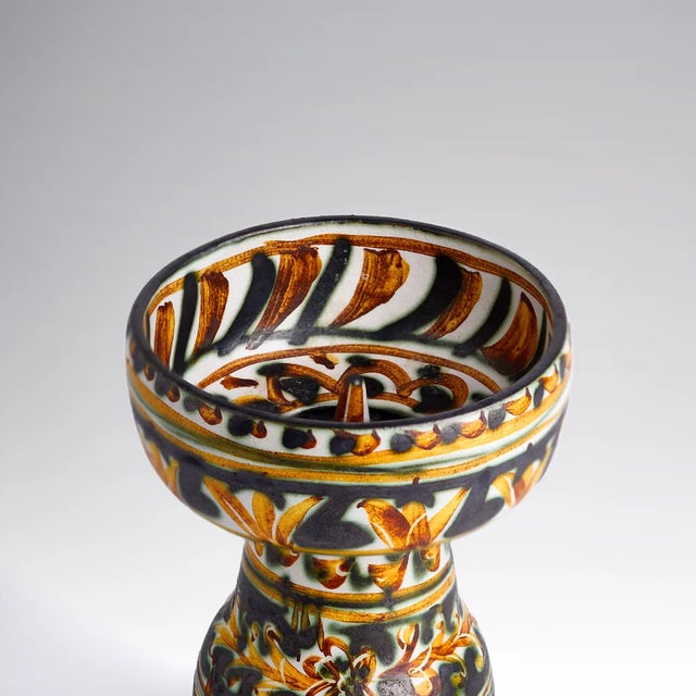 Mid-Century Modern French Ceramic Candleholder by Paul Yvain, 1960s For Sale - Image 3 of 5
