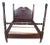 Antique Mahogany Sheraton Style Full Size 4 Post Open Pediment Bed For Sale