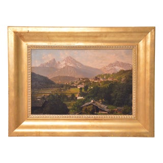 Martin Schmiderer, Alpine Landscape, Oil on Canvas, Framed For Sale