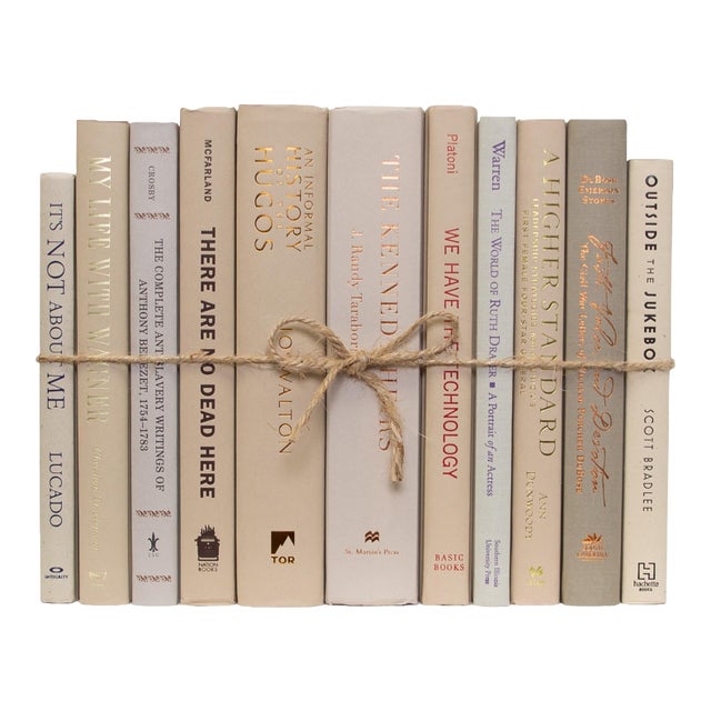 Decorative Books - Driftwood Book Bundle - 1 Foot of Tan Books For Sale