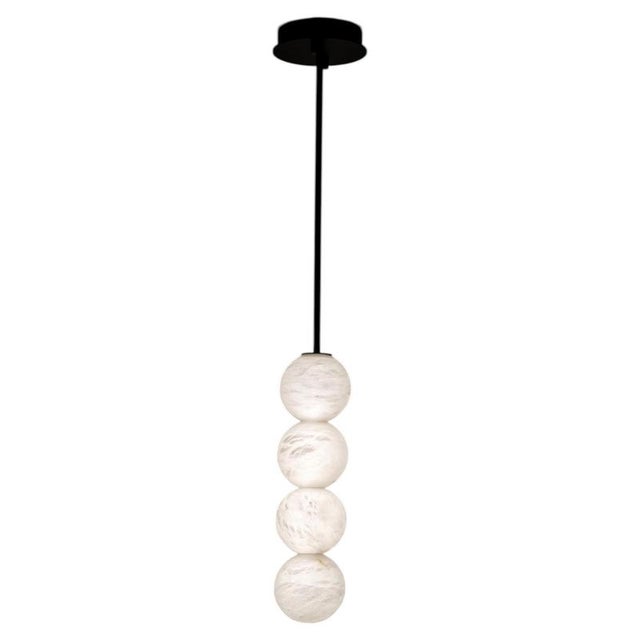 Raim Pendant Lamp with 4 Spheres by United Alabaster For Sale - Image 9 of 9