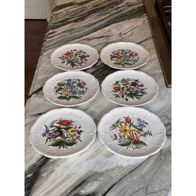 Vintage Made in Italy Bonwit Teller Set of 6 Salad Plates For Sale In Seattle - Image 6 of 16