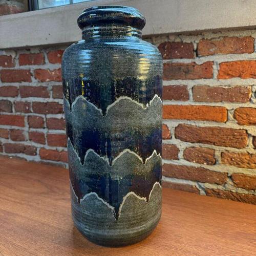 West German Tall Ceramic Vase, 1970s For Sale - Image 4 of 5