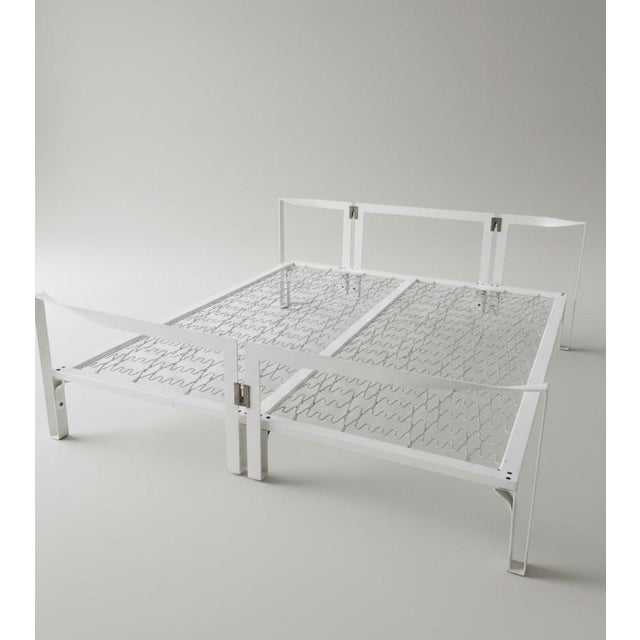 Vanessa Double Bed in White Metal by Tobia Scarpa for Gavina, 1970s For Sale - Image 9 of 9