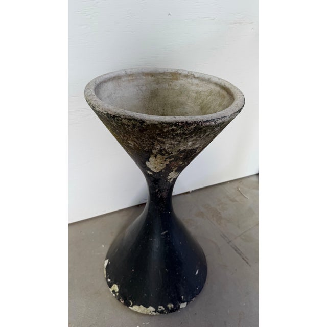 Black Mid-Century Modern Black Painted Hourglass Planter For Sale - Image 8 of 9