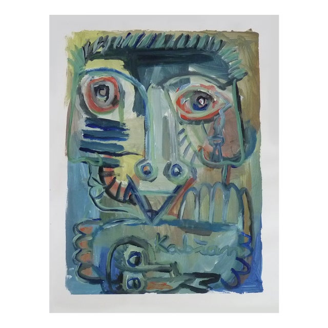 Kabian, 1980s, Paint & Paper For Sale