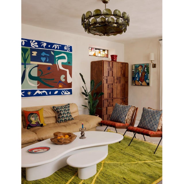 Green Beni Ourain Rug - 13.6 X 10.5 Ft For Sale - Image 4 of 6