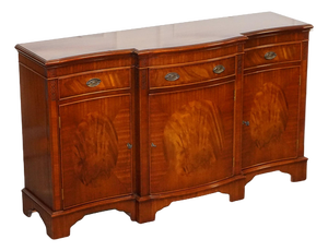 Vintage Serpentine Bow Front Sideboard with Drawers & Cupboard from Wade Furniture