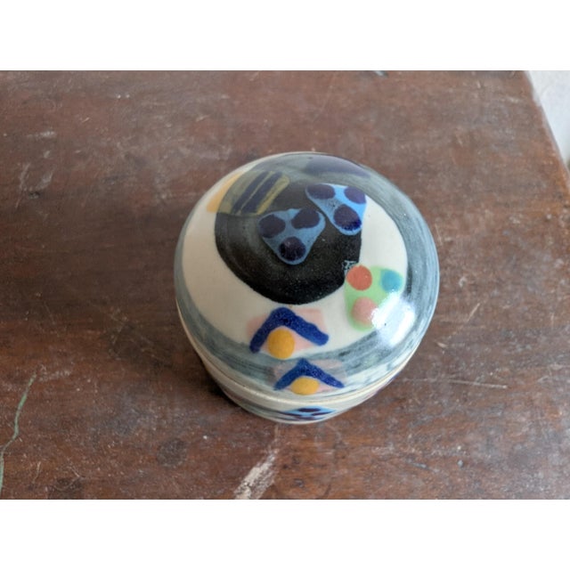 Round Lidded Ceramic Box by Anne McNulty Pottery ~ Enniskillen Ireland Irish Studio Pottery ~ Signed For Sale In Cleveland - Image 6 of 11
