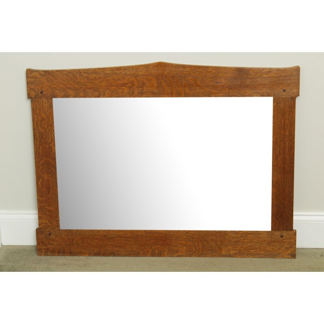 Mission Style Solid Oak Custom Crafted Wall Mirror Chairish