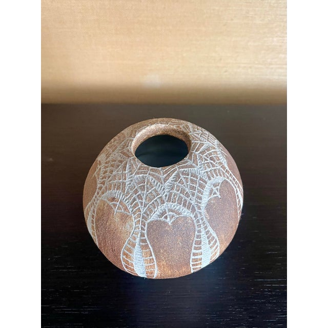1970s Vintage 1970's Organic Handmade Vase For Sale - Image 5 of 7