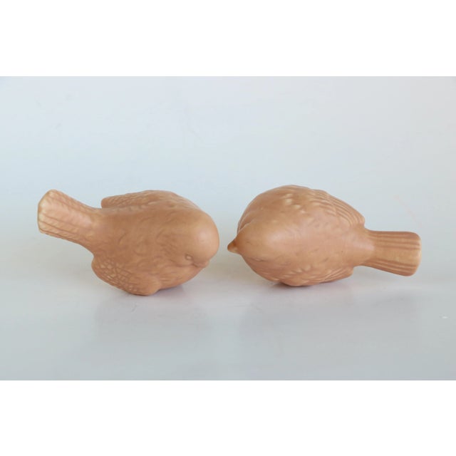 Stoneware Bird Lamp Finials on Brass Hardware - a Pair For Sale In Madison - Image 6 of 8