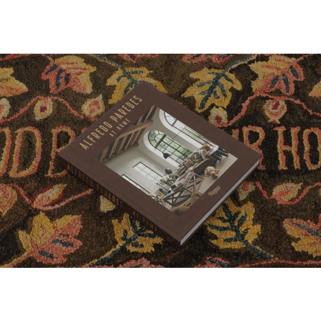Textile Antique Hooked Runner With “God Bless Our Home” Quote in Beige & Brown - Rug & Kilim For Sale - Image 7 of 8