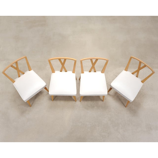 Tommi Parzinger Set of Four Tommi Parzinger Mid-Century X-Back Dining Chairs For Sale - Image 4 of 18