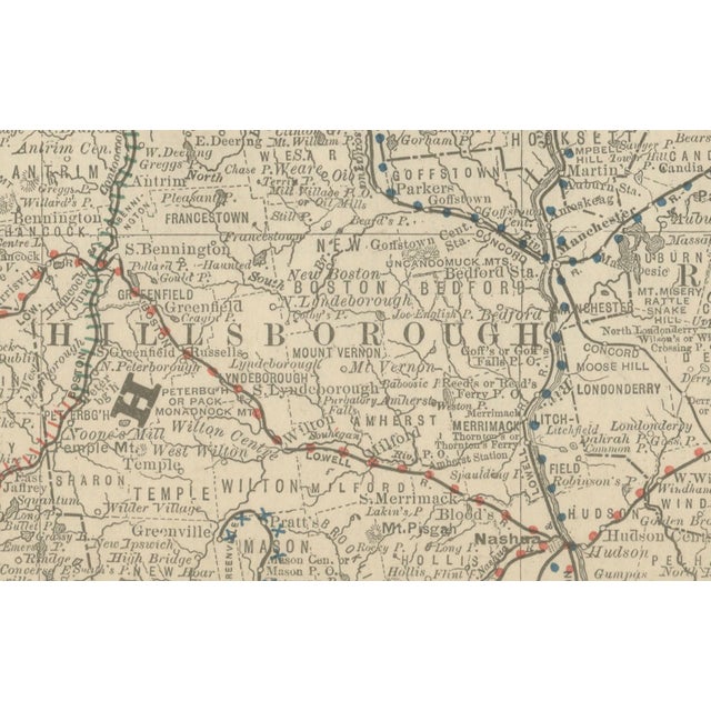 Antique Railroad Map, 1888 For Sale - Image 4 of 10