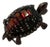 1970s Sterling Silver Marcasite and Baguette Garnet Turtle Brooch For Sale
