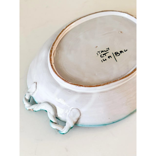 1950s 1950s Italian Majolica Divided Serving Platter by Tito Corti For Sale - Image 5 of 11