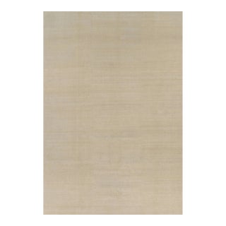 Rug & Kilim’s Oversized Contemporary Textural Solid Rug in Beige Tones - 13x19 For Sale