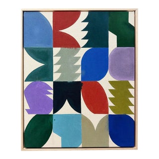 Painting on Raw Canvas Titled Lexicon No2 by Christina Flowers For Sale