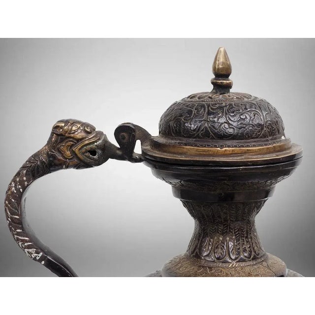 Vintage Islamic Teapot in Brass and Bronze, 1950s For Sale - Image 10 of 13