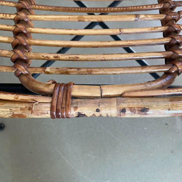 Mid-Century Rattan Lounge Chairs, 1950s, Set of 5 For Sale - Image 9 of 15