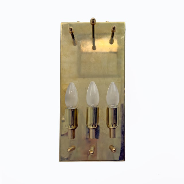 Modern Amber and Green Murano Glass and Brass Sconces, 2000s, Set of 2 For Sale - Image 11 of 12