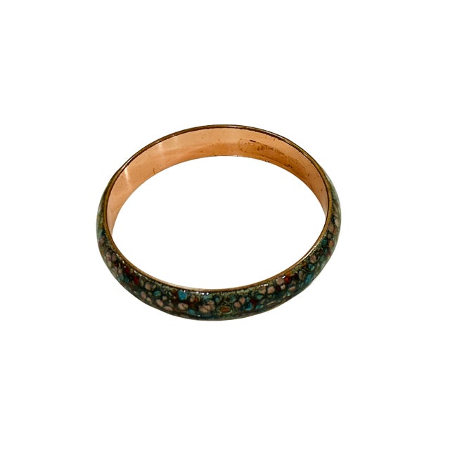 Mid-Century Modern Vintage 1950s Matisse Renoir Copper Enamel Bracelet | Signed Mid-Century Modern Jewelry For Sale - Image 3 of 5