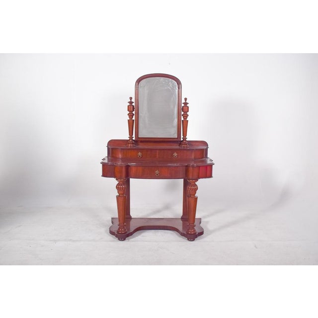 19th Century Mahogany English Dressing Table, 1890s For Sale - Image 11 of 11