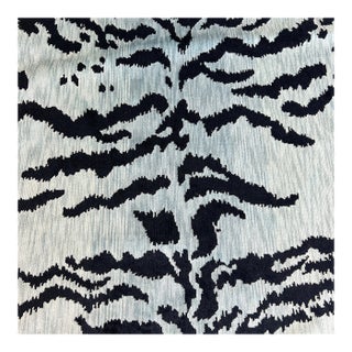 Luigi Bevilaqua Italian Tiger Silk Ombré Velvet in Blue For Sale
