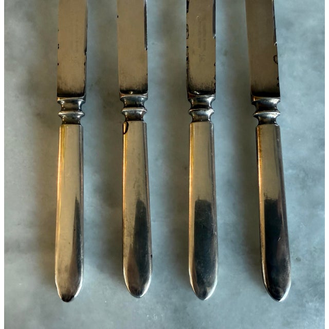 Metal Vintage Wm. Rogers & Son Silver Plate Fruit Knives - Set of 4 For Sale - Image 7 of 8