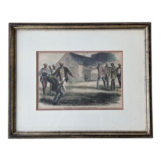 Late 20th Century Framed Reconstruction Era Savannah Georgia Historical Duel Print For Sale
