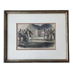 Late 20th Century Framed Reconstruction Era Savannah Georgia Historical Duel Print