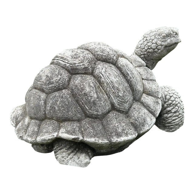 Cast Stone Tortoise Garden Ornament For Sale